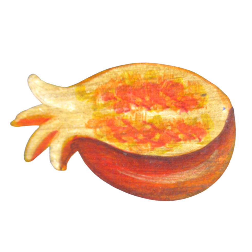 Vintage Orange Painted Fruit png