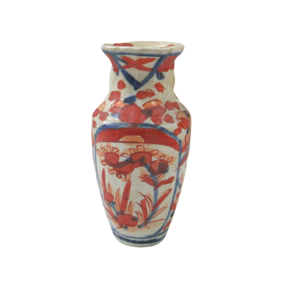 Old Orange and Blue Vase png