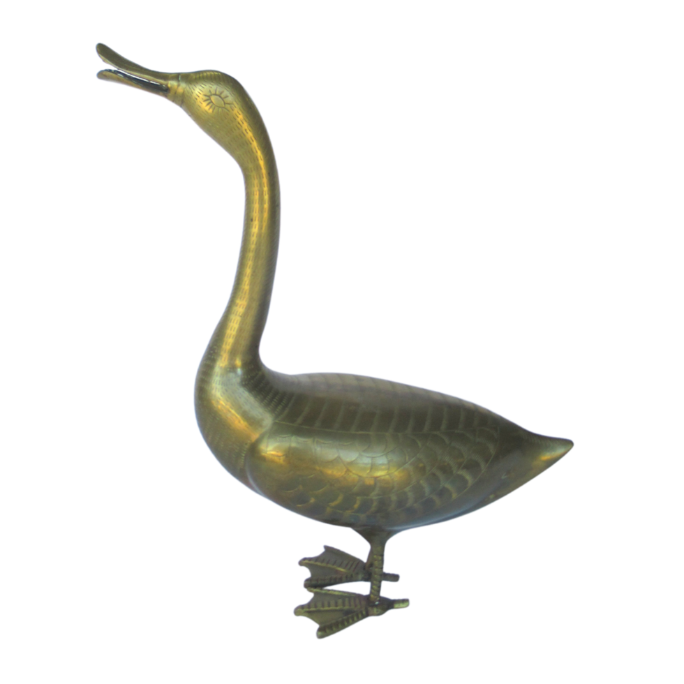Large Brass Duck Facing Left png