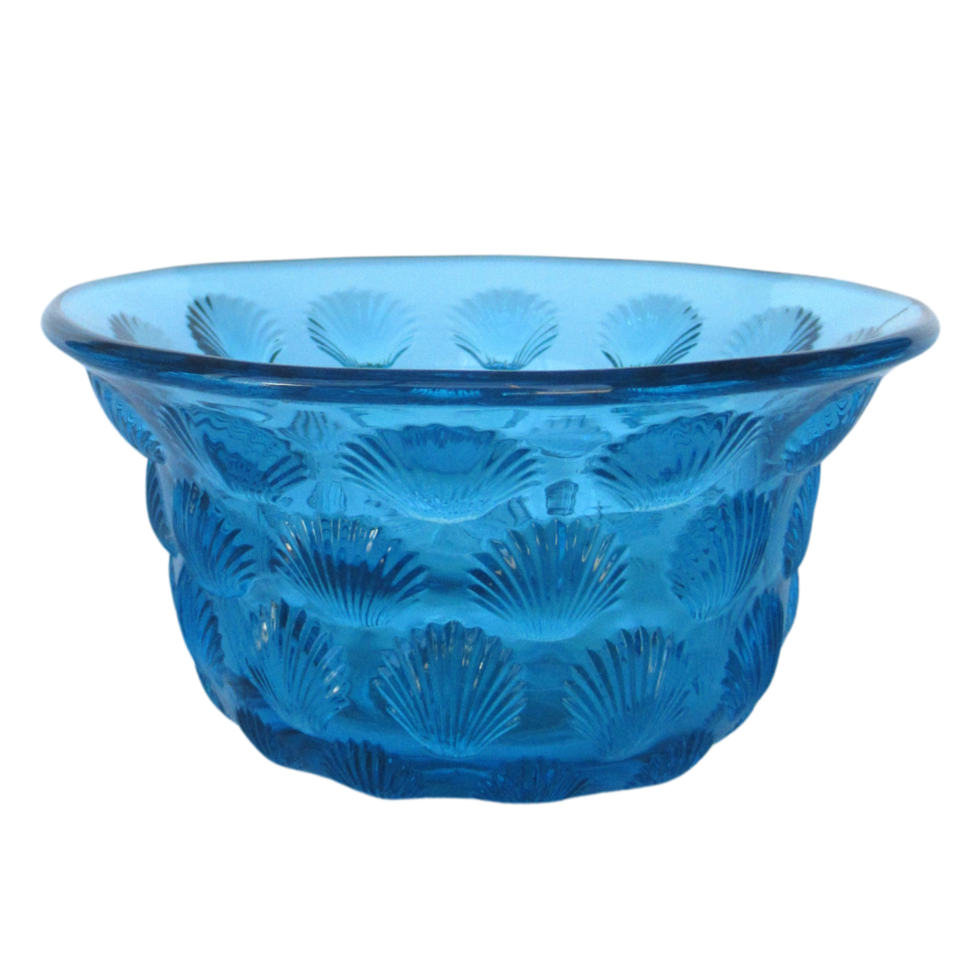 Blue Glass Shell Bowl png