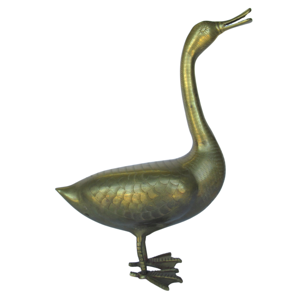 Large Brass Duck Facing Right png