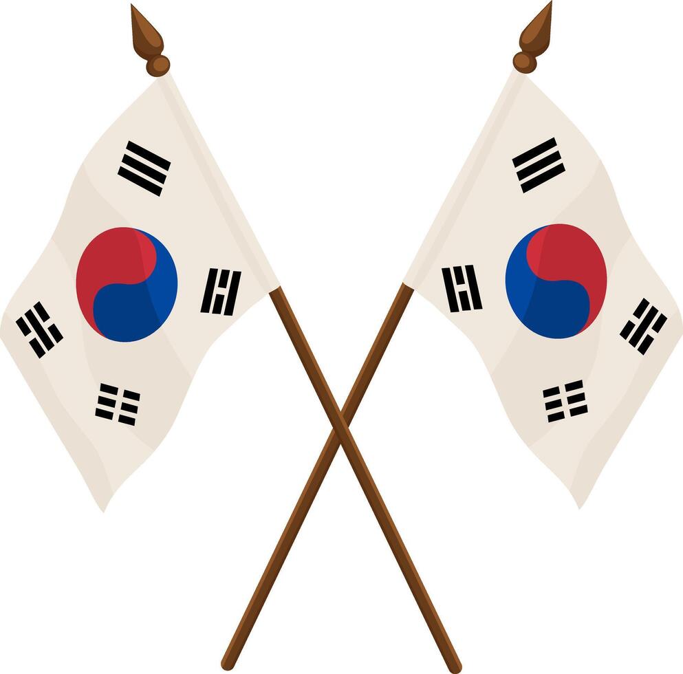 South Korea flag illustration vector