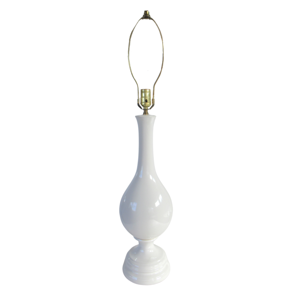 Vintage White Round Lamp png