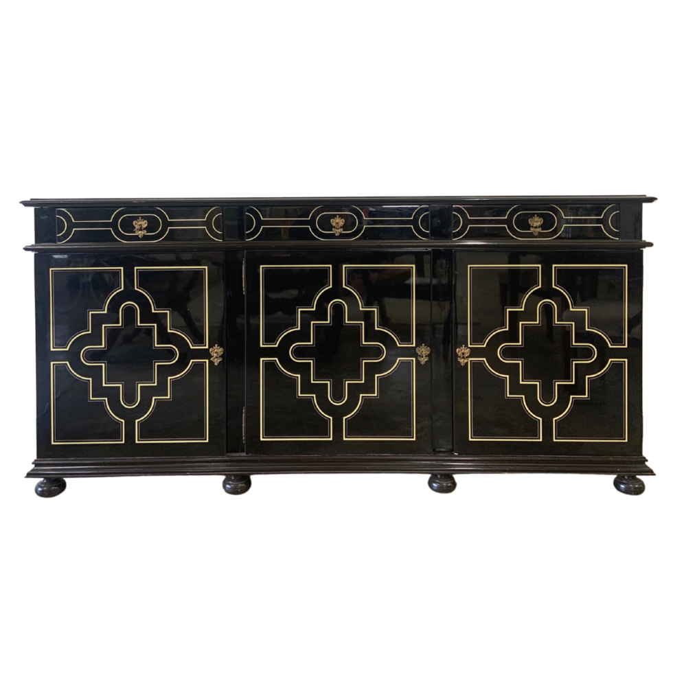 Black and Gold Sideboard png