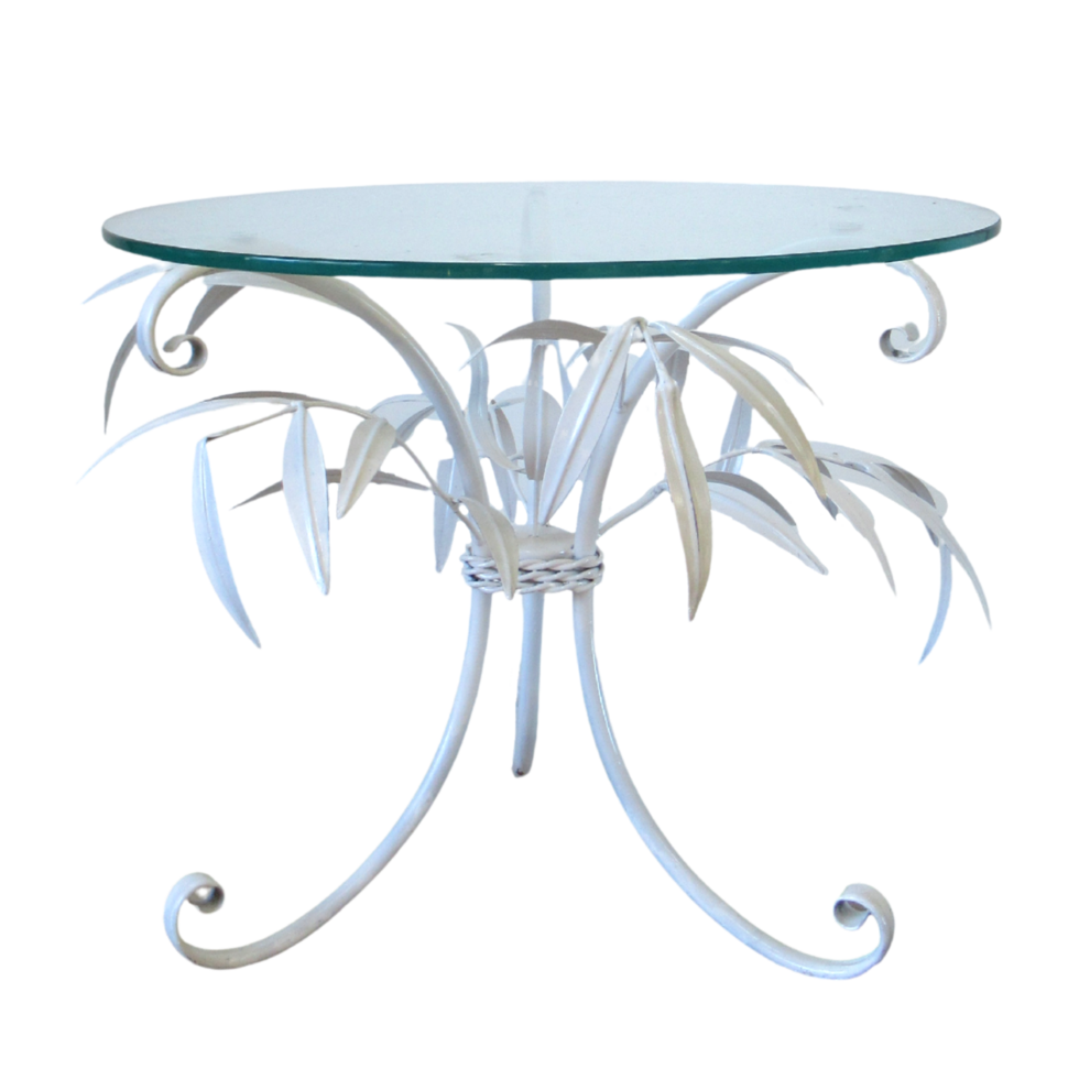White Palm Metal Table png