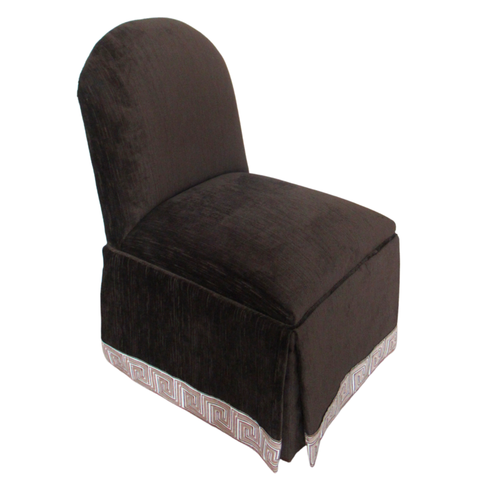 French Brown Slipper Chair png