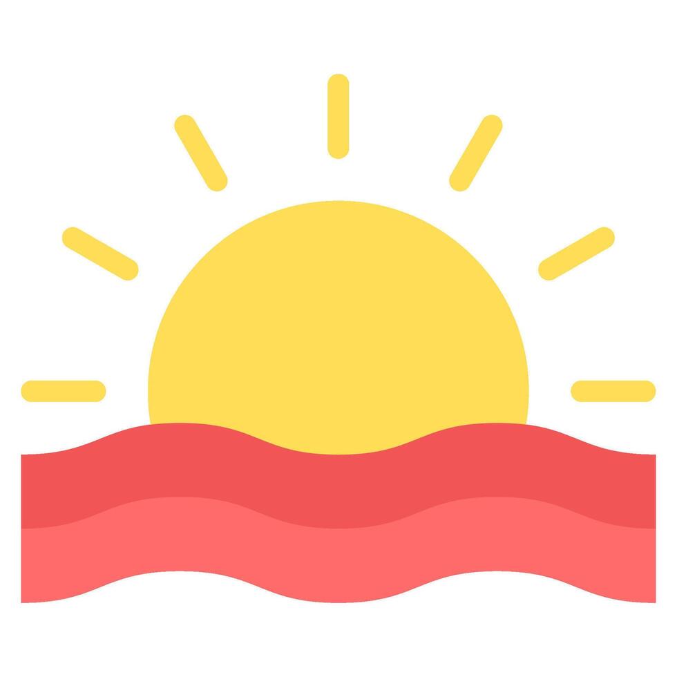 Sunset icon, for web, app, infographic, etc vector
