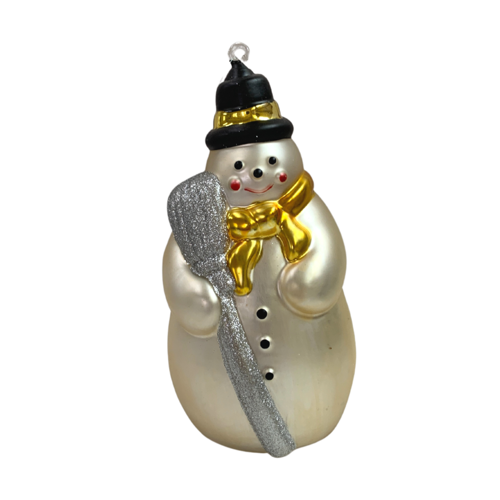 Vintage Mercury Glass Snowman png