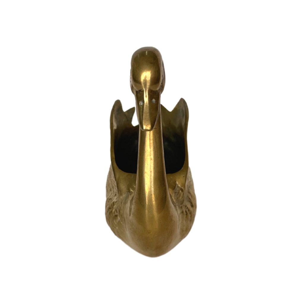 Front View Brass Swan png