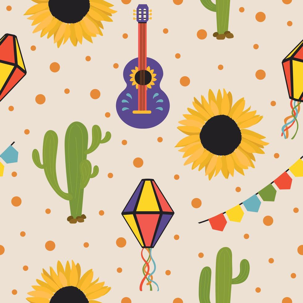 Festa junina seamless pattern vector