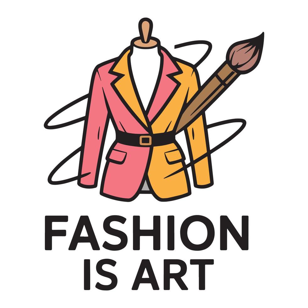 Fashion Is Art T Shirt Design vector