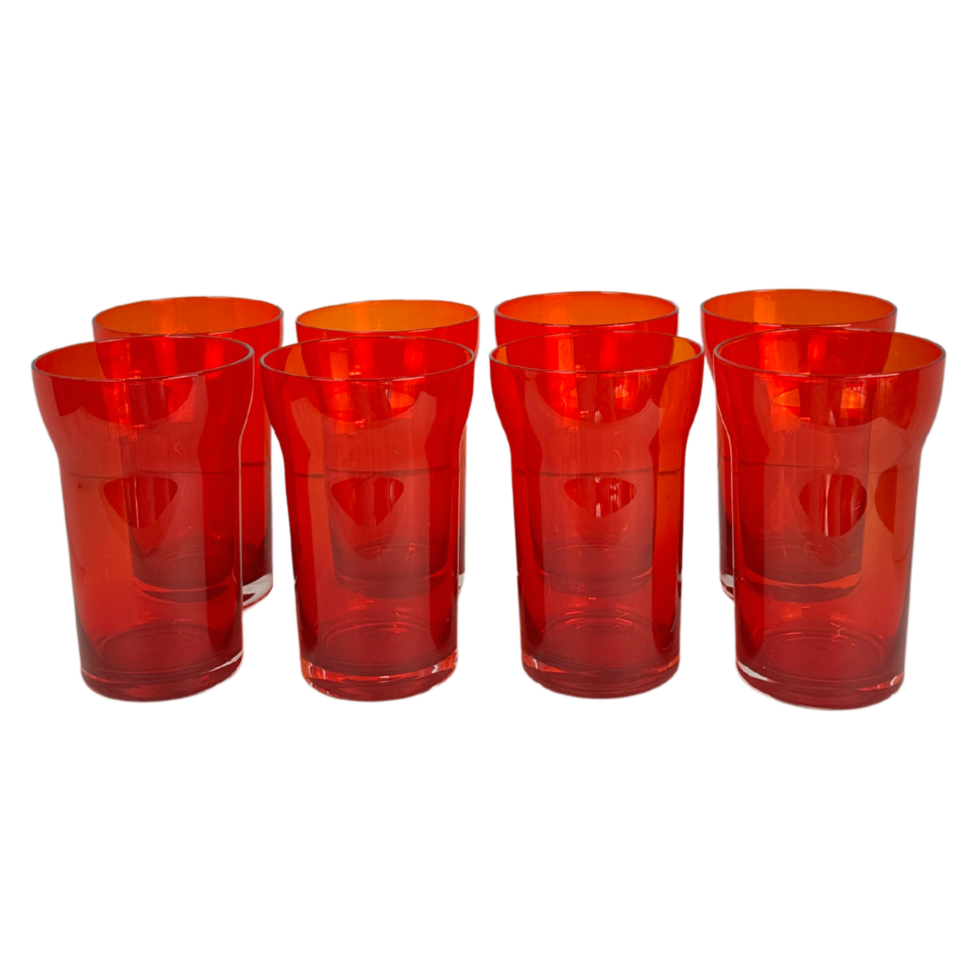 Set of Vintage Red Tumblers png