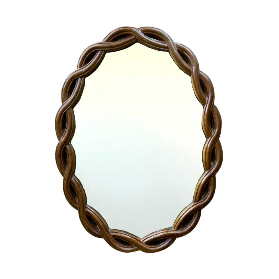 Wooden Braided Mirror png