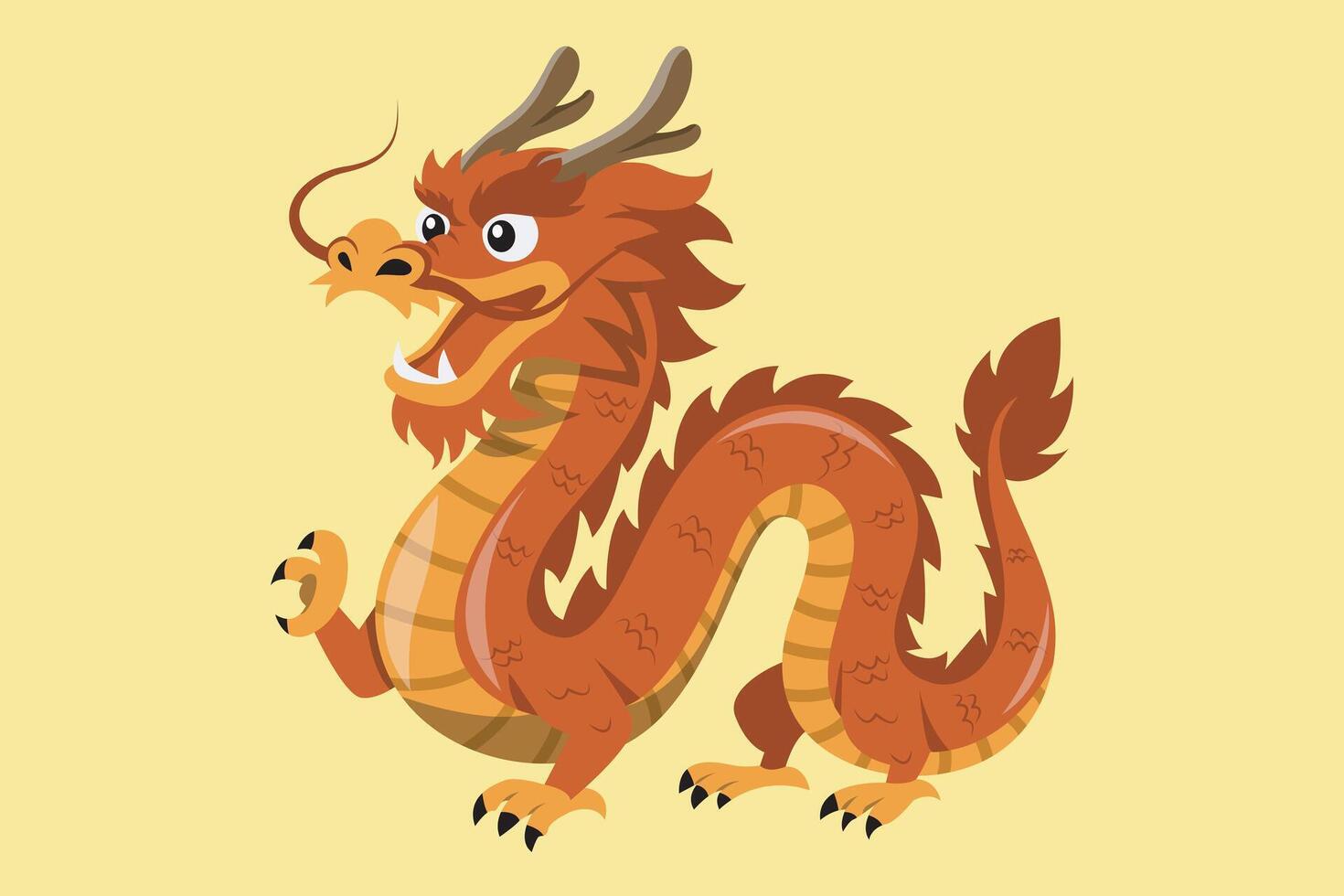 Dragon mythological creature. Chinese zodiac animal vector