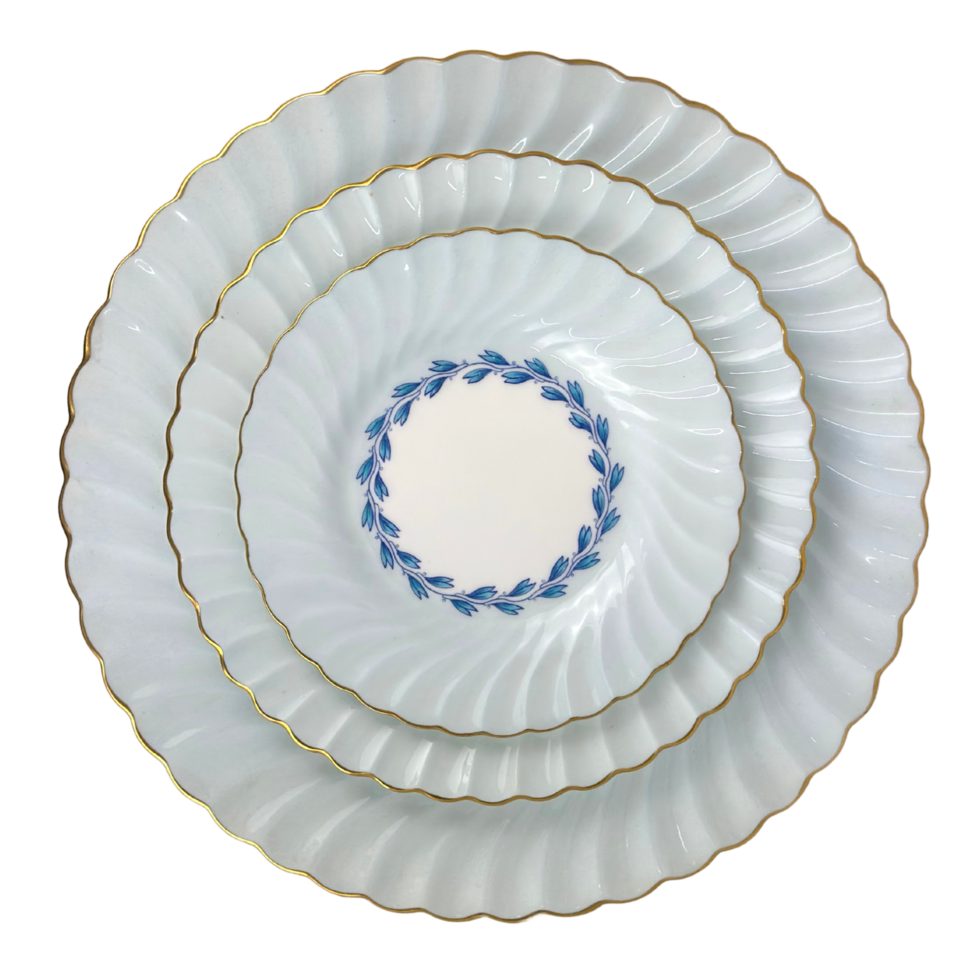 Minton Blue China Plates Set png
