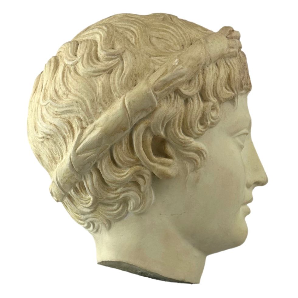 Vintage Marble Bust Head Left png