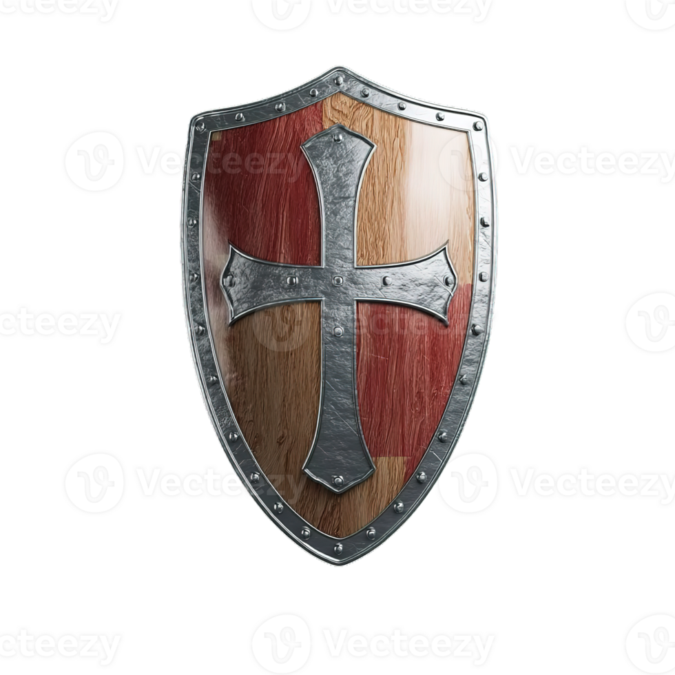 Templar Knight Crusader Metal Shield Transparent Background png