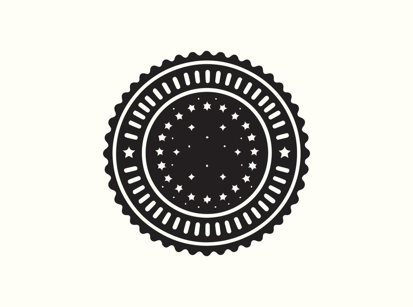 Postage Stamp Silhouette Isolated in Black vector