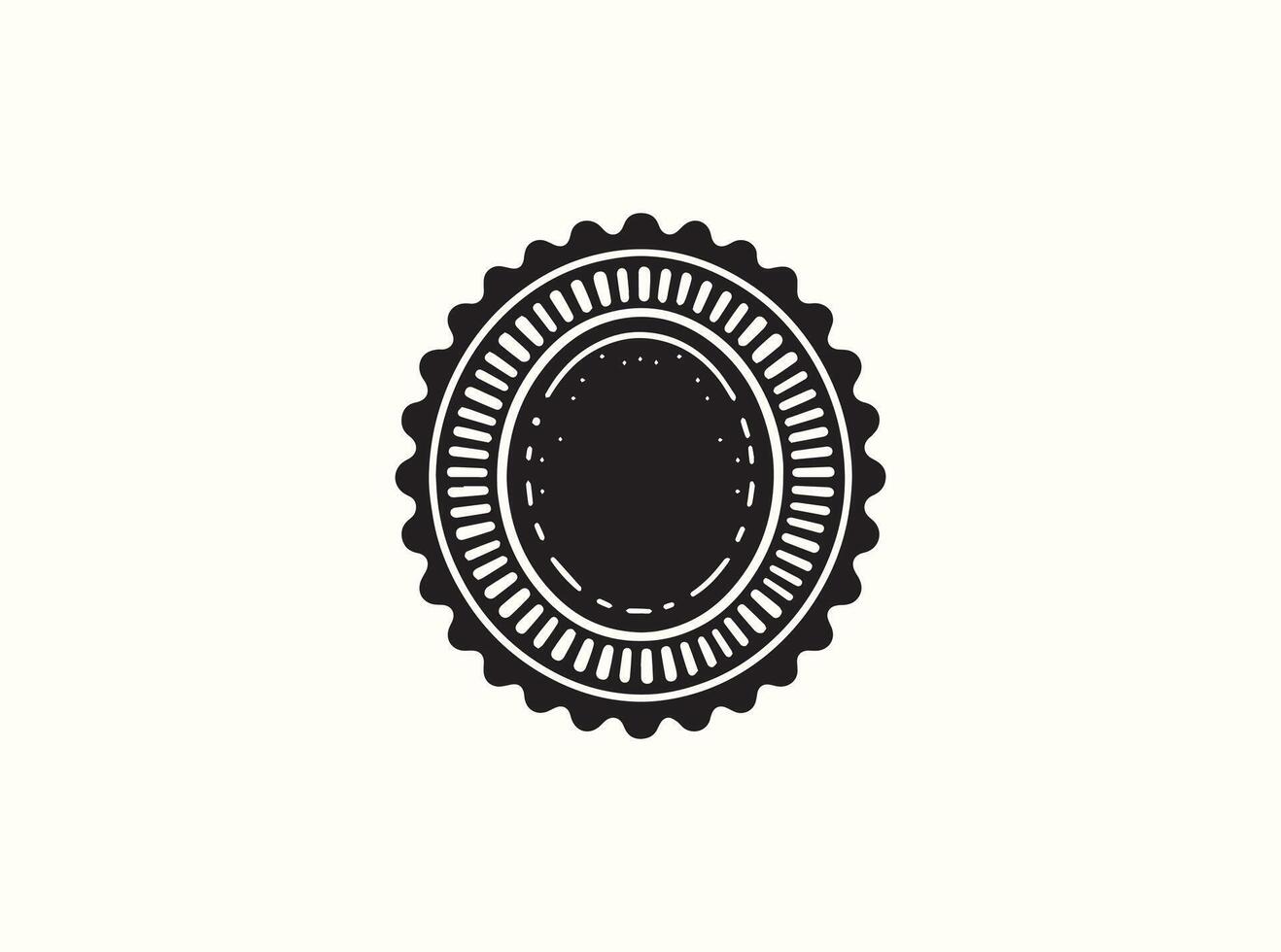 Stamp Shape Silhouette in Black vector