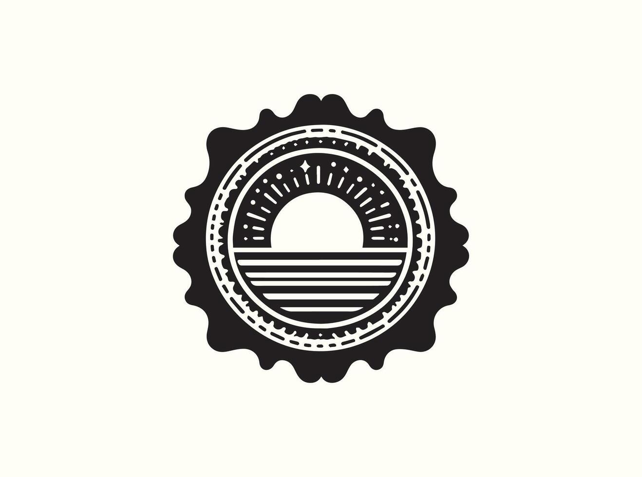 Isolated Silhouette of Perforated Stamp vector