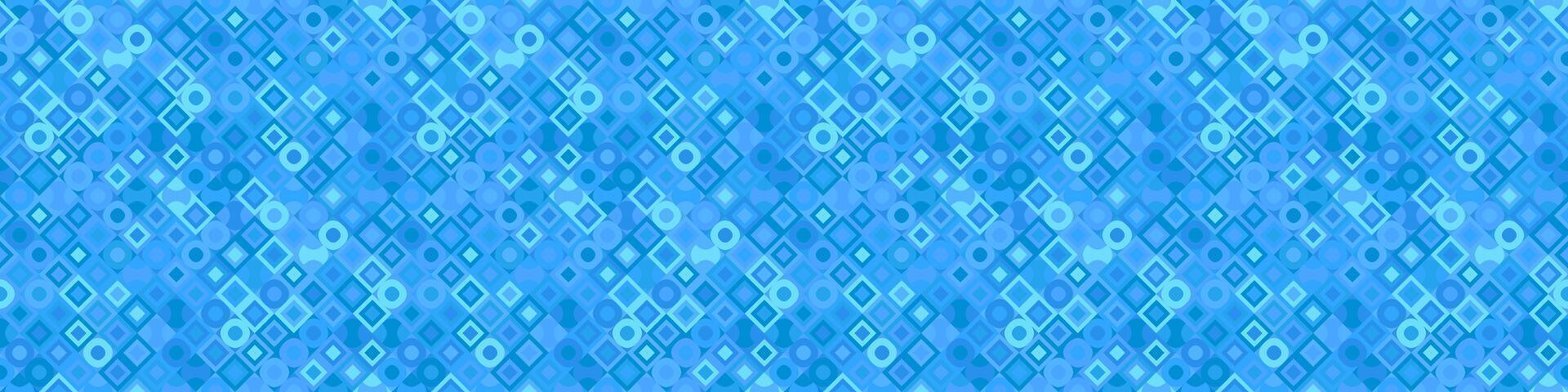 Seamless horizontal multicolored mosaic pattern background - colorful wide geometrical graphic vector