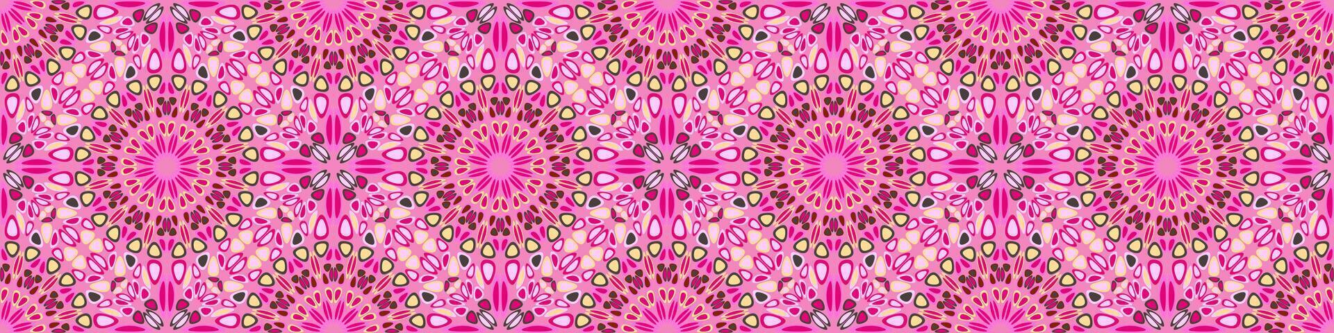 Seamless abstract geometrical flower mandala pattern background vector