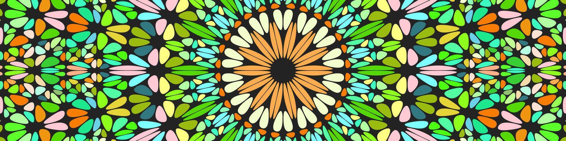 Geometrical oriental dynamic radial ornament pattern background design vector