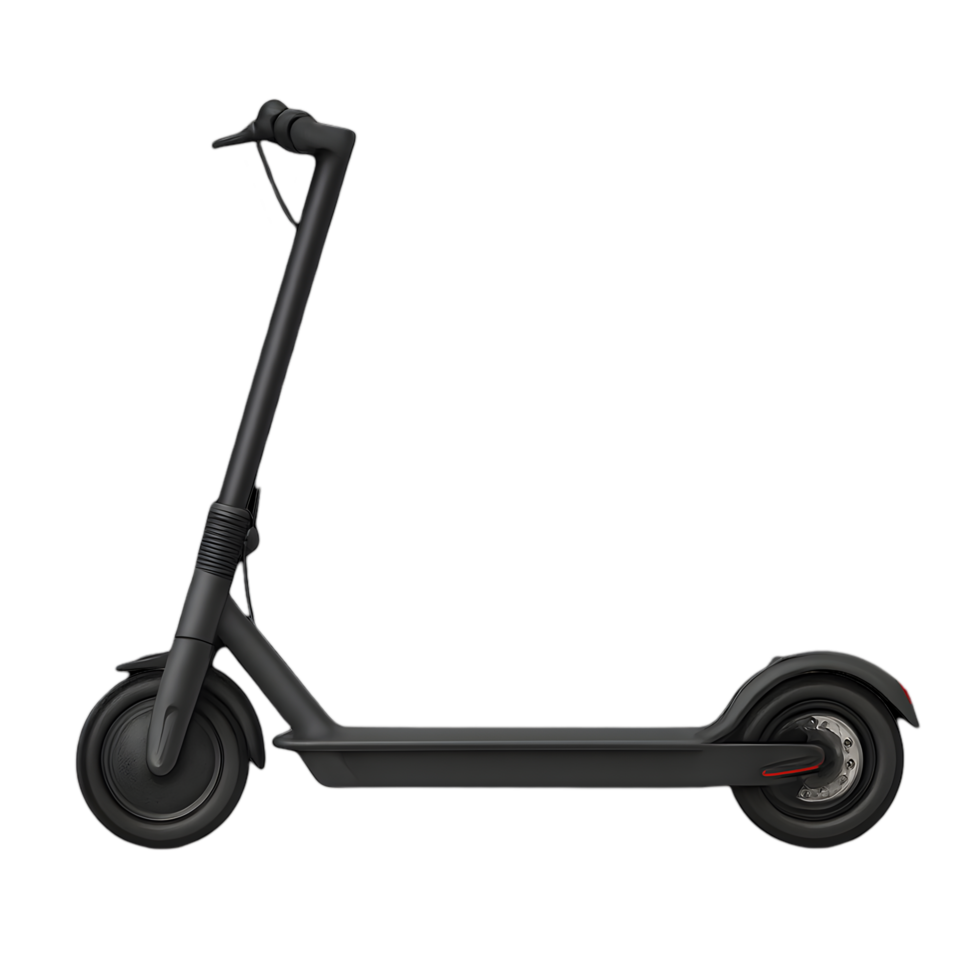 High resolution photorealistic isolated electric scooter on transparent background urban setting isolated object png