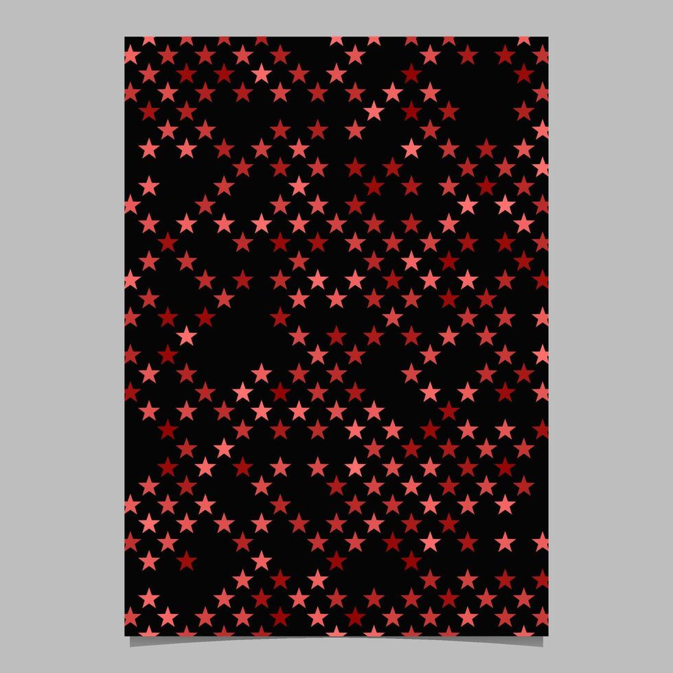 Red pentagram star shape pattern background brochure design vector