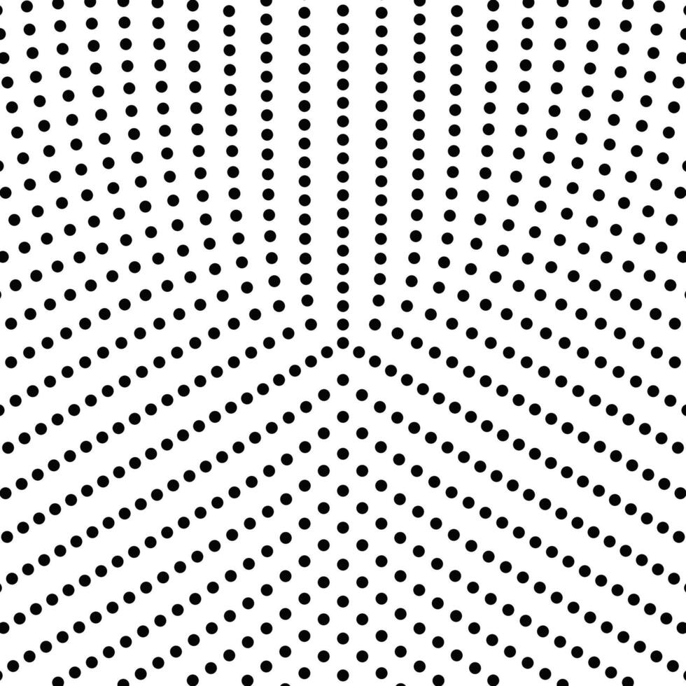 Halftone black and white abstract circular dot pattern background vector