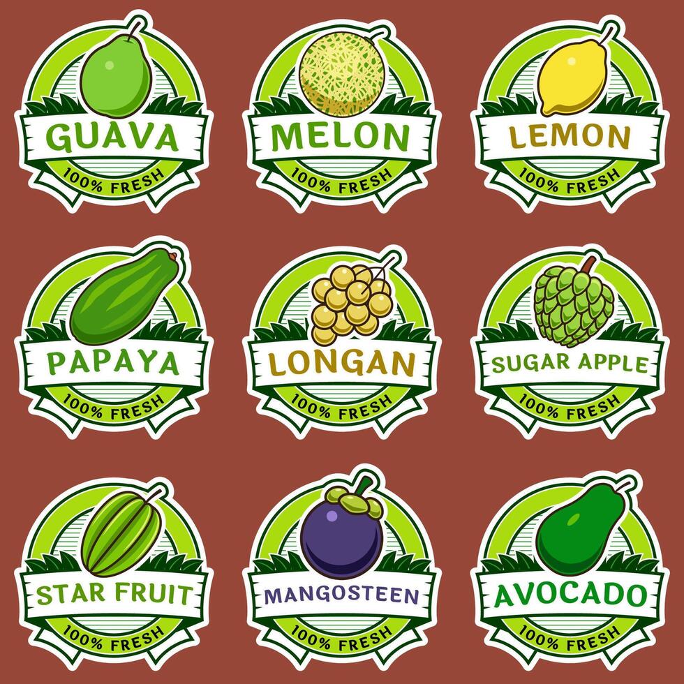 bundle label for fruit sales vector