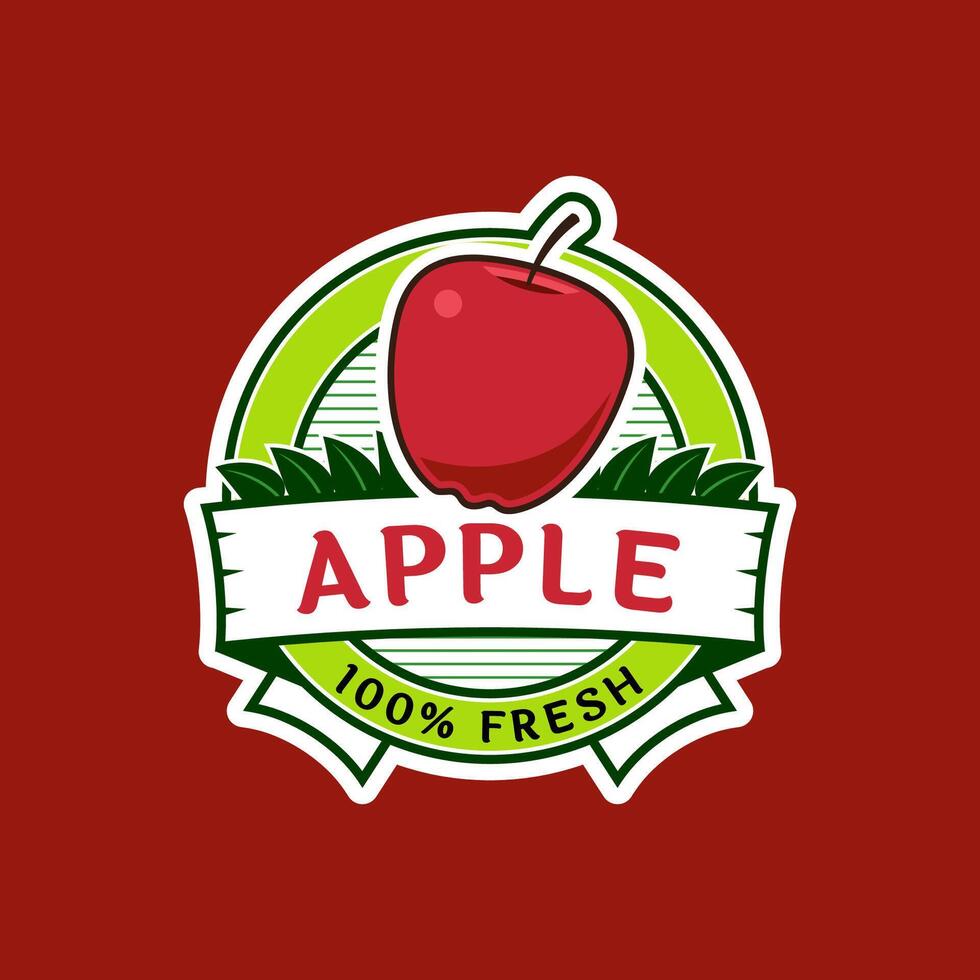 Label for apple sales product vector