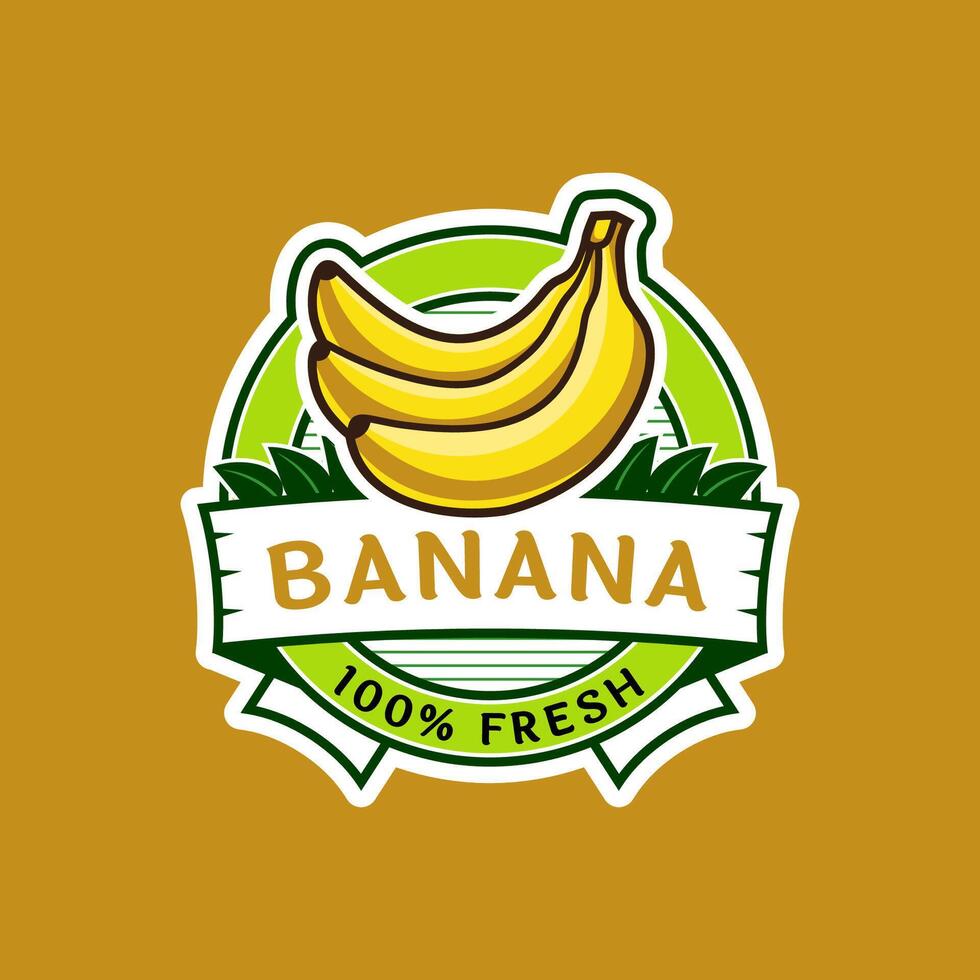 Label for banana sales product vector