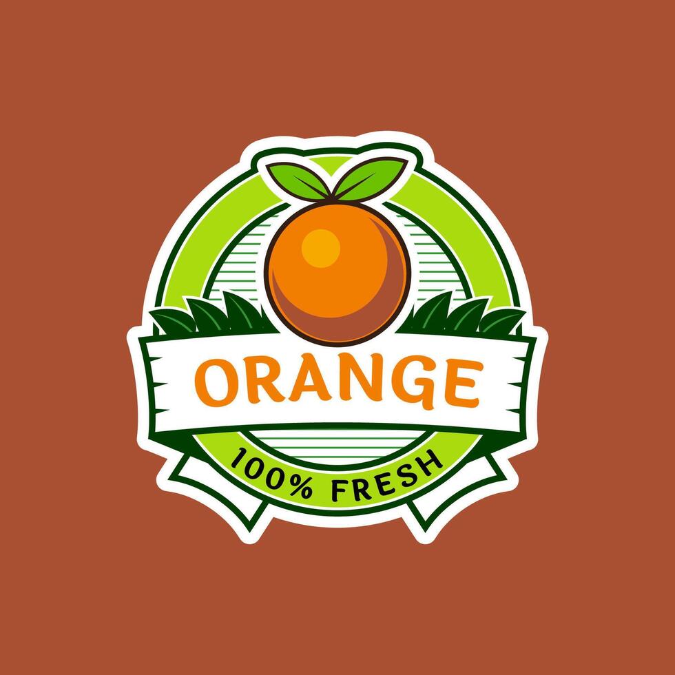 Label for orange sales product vector