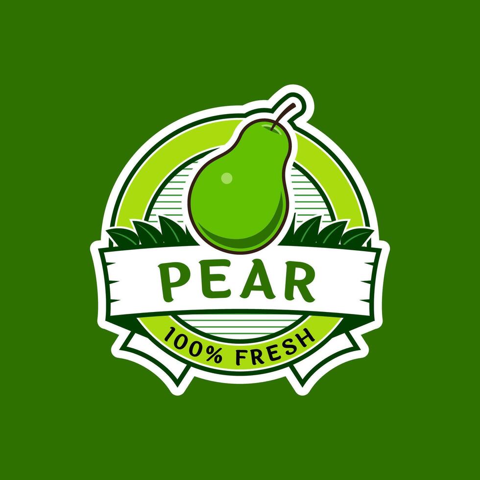 Label for pear sales product vector