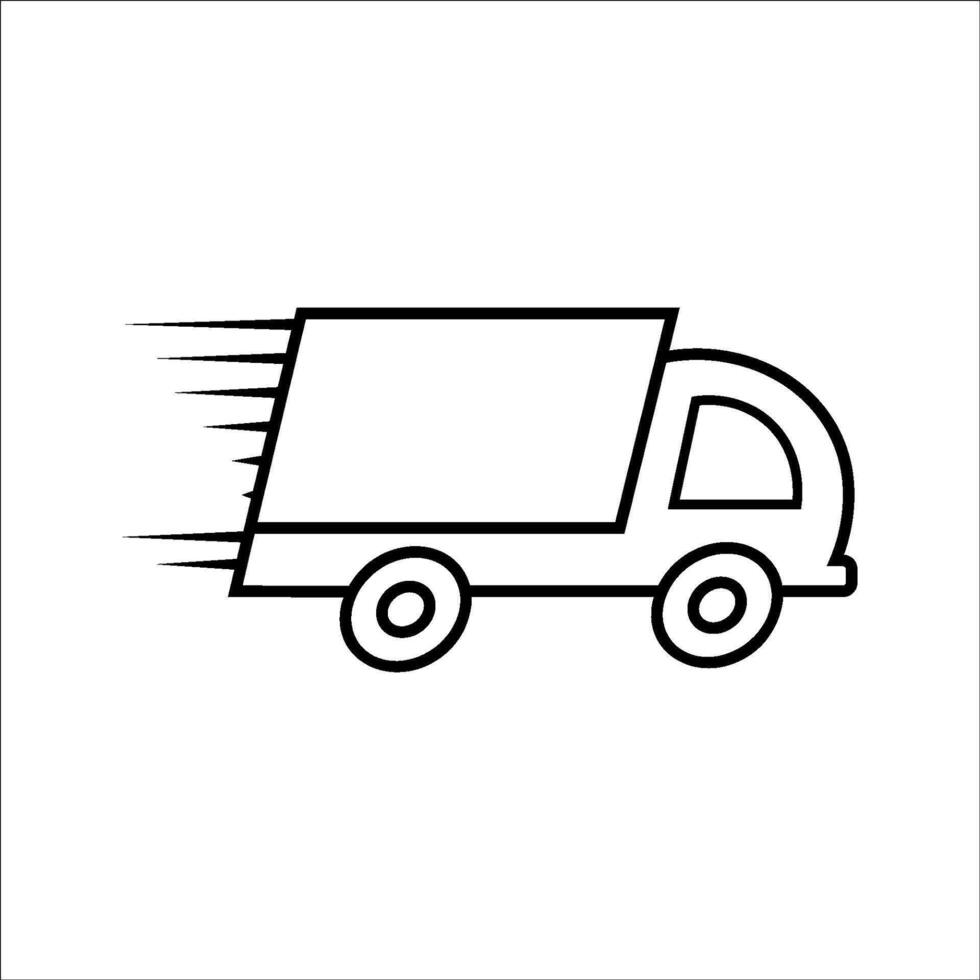 Express Delivery Van. A hand drawn illustration of a delivery van. vector
