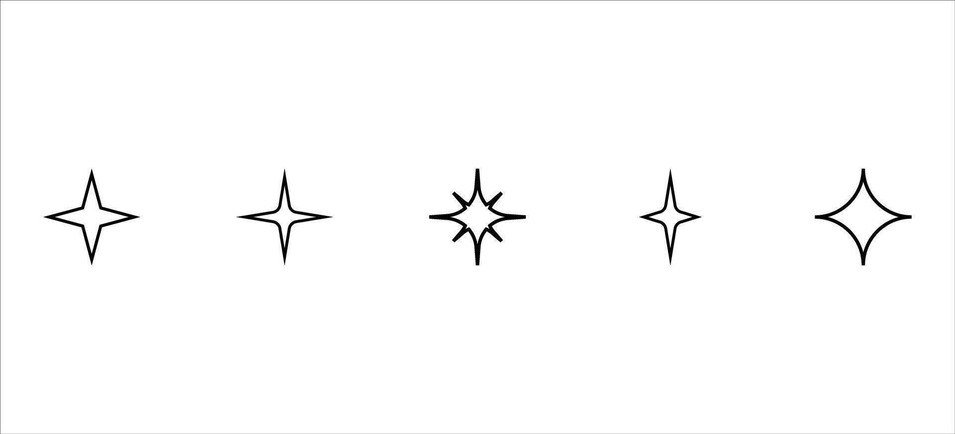 stars . sky object. star. black silhouette.sky space vector