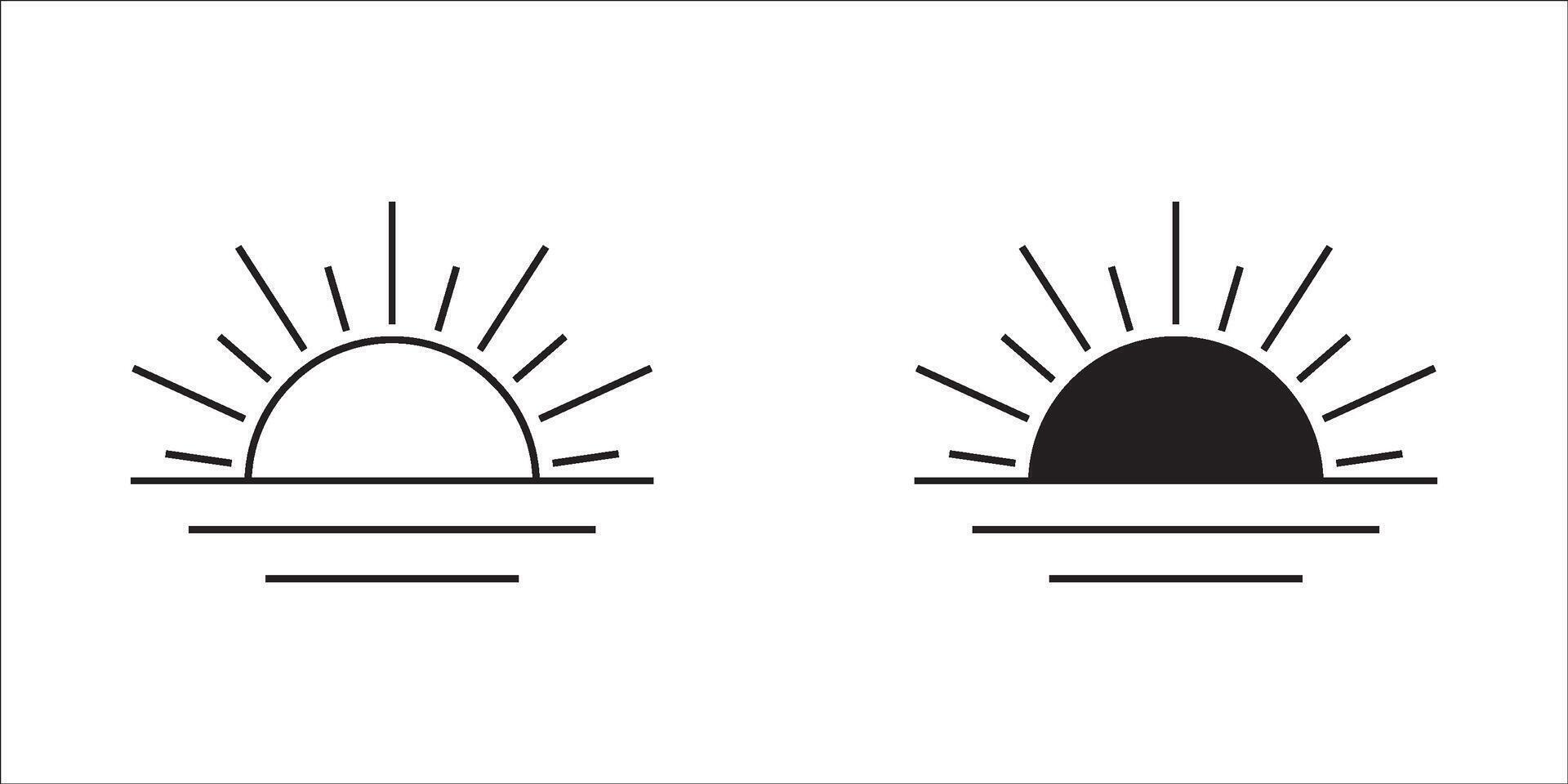 sunset or sunrise icon. For your website, logo, app, UI design. illustration vector