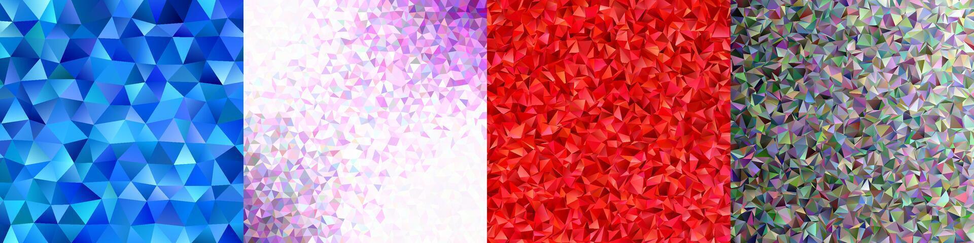 Irregular triangle polygon background collection vector