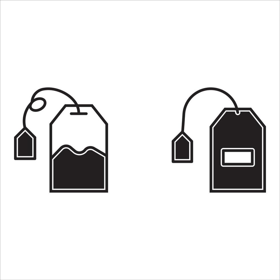 teabag line icon design template vector