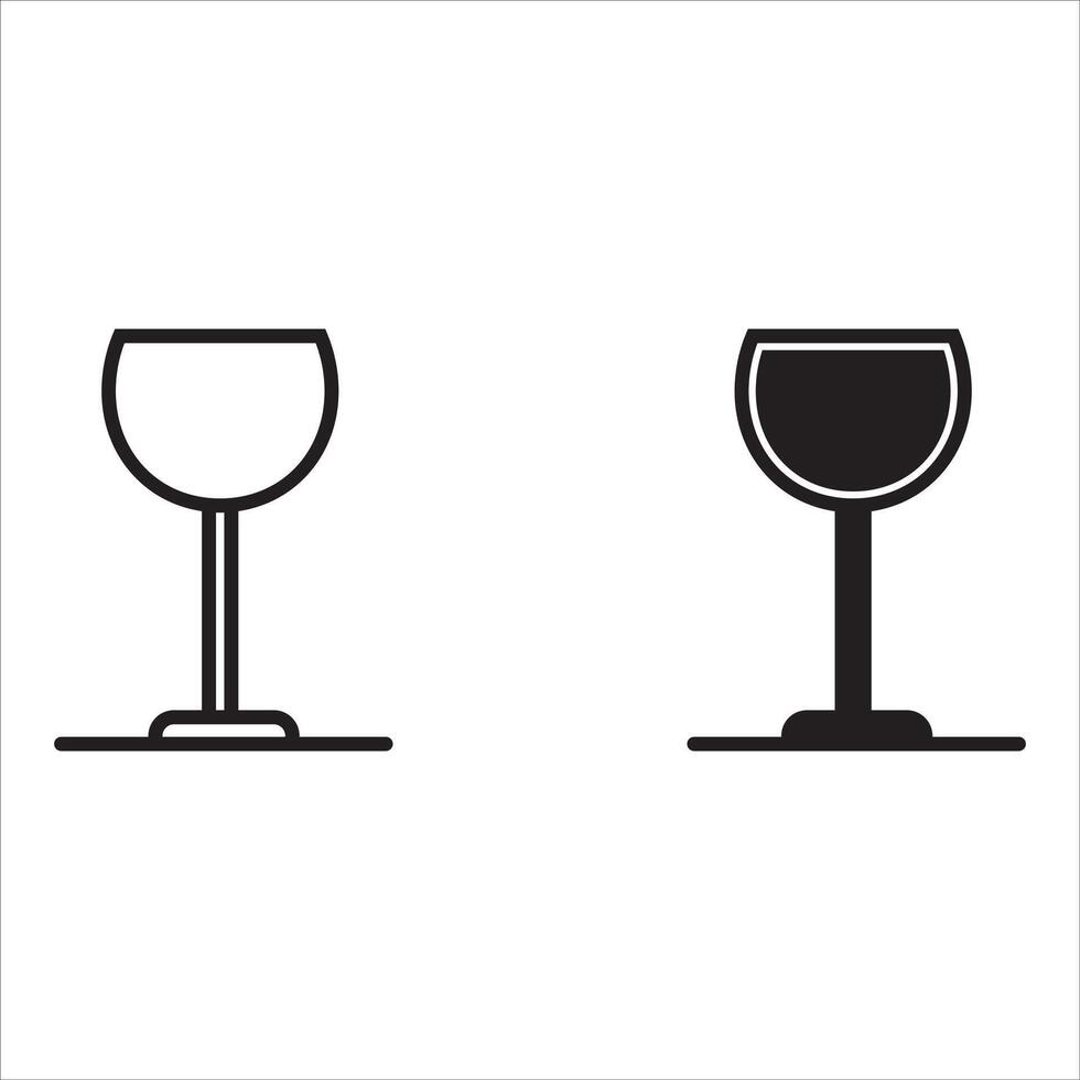 Set of four different alcoholic glasses isolated on white background EPS vector