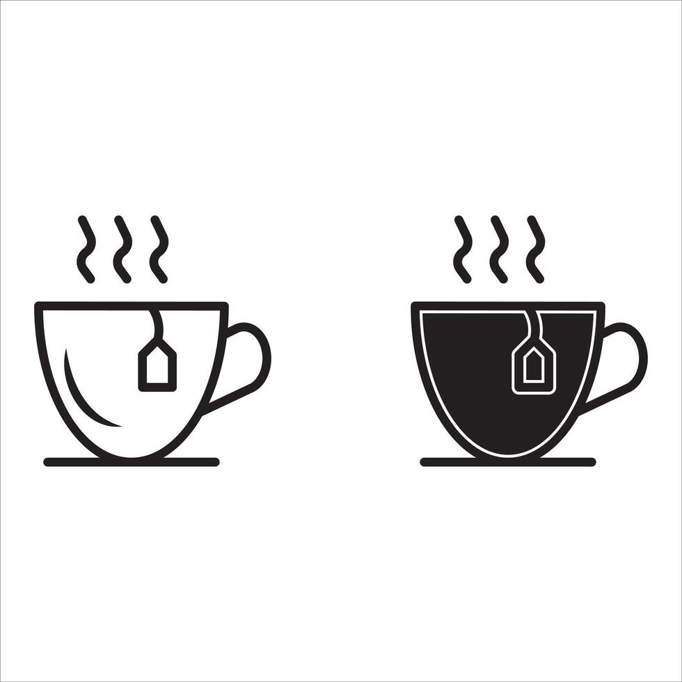 Tea mug icon design templates simple and modern concepts vector