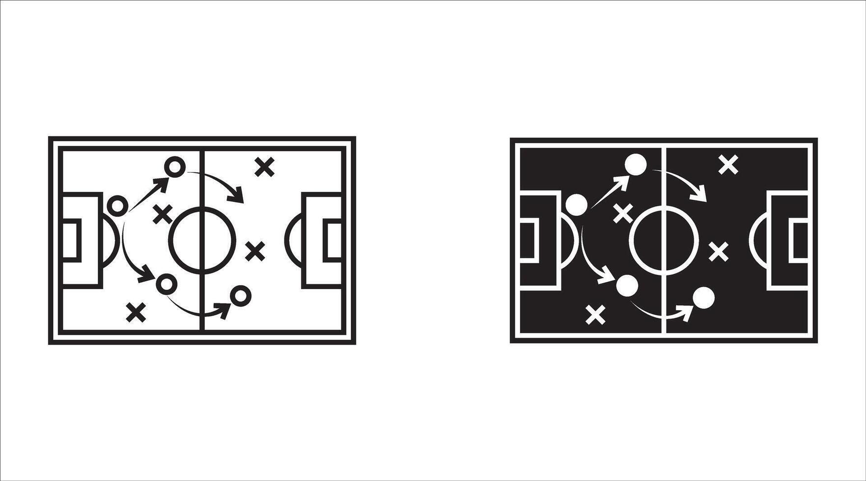 Green chalkboard with soccer game tactics. illustration. Coach instructions. Formation and tactics of soccer teams. Sport infographic element design template. For app, web and digital design vector