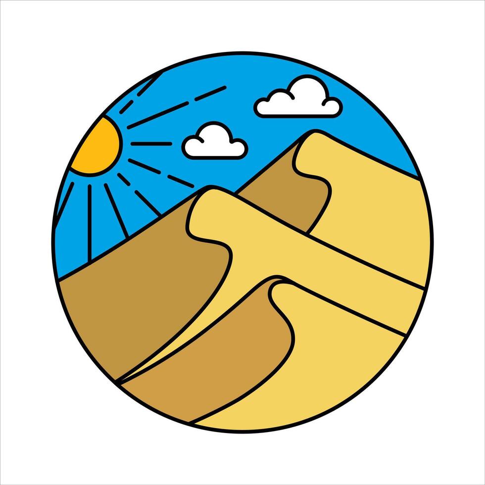 Scenery desert illustration vector