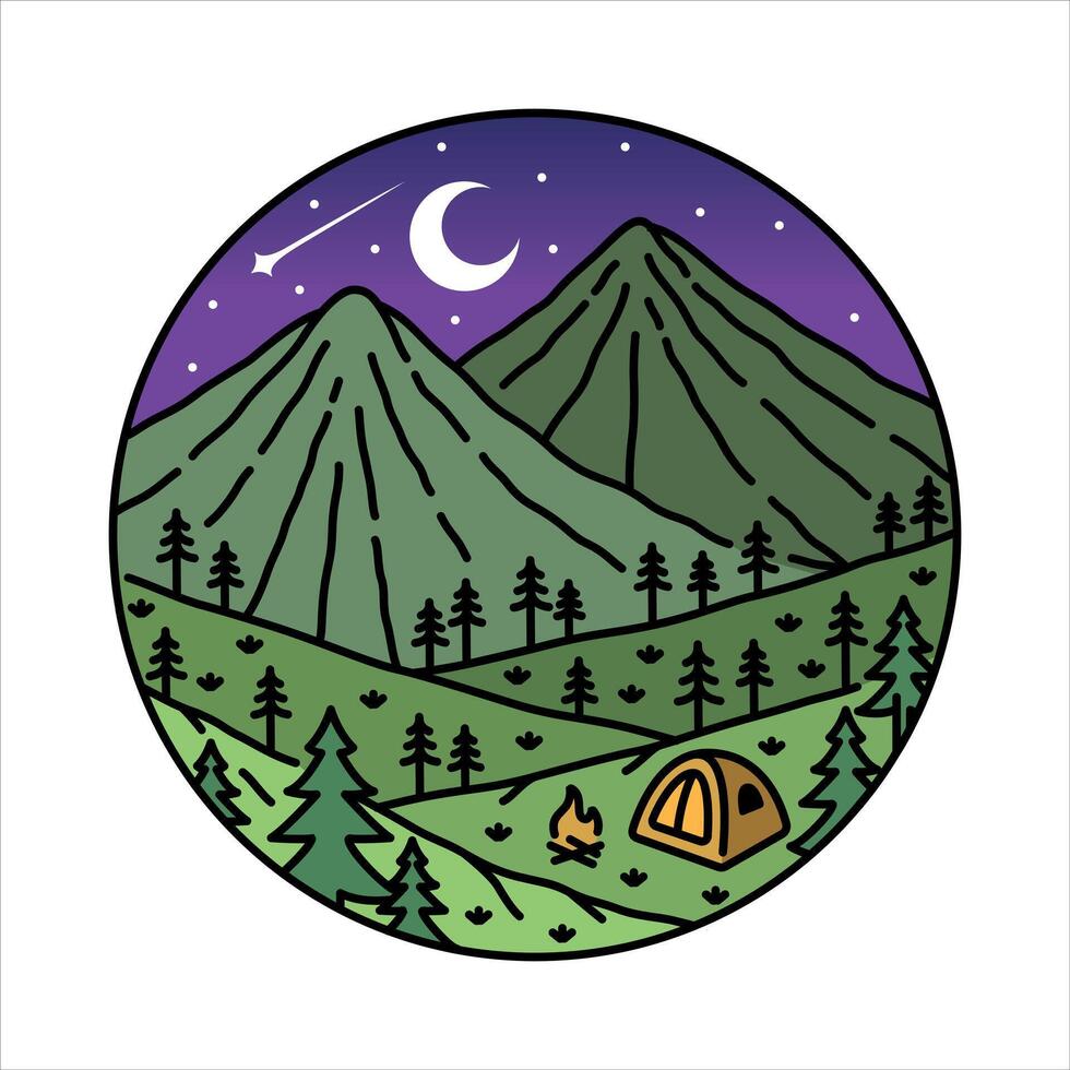 Natural scenery in the frame vector