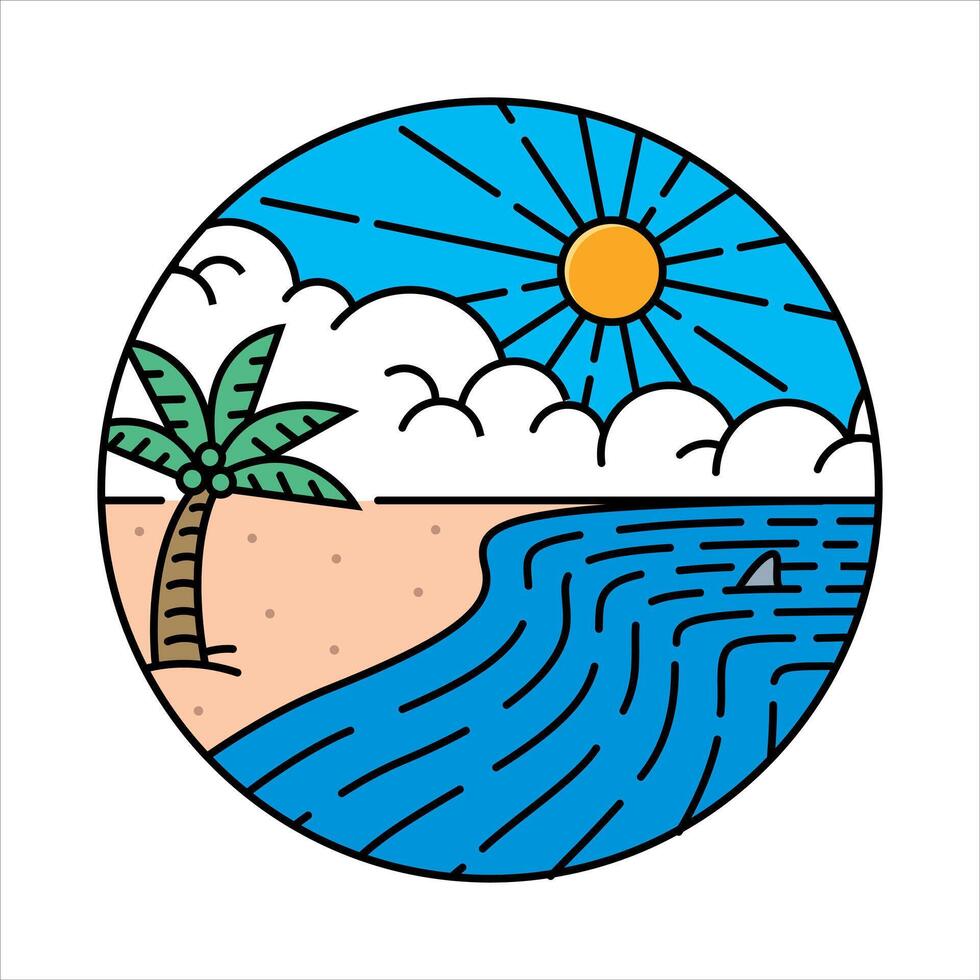 Beautiful nature in the frame illustration vector