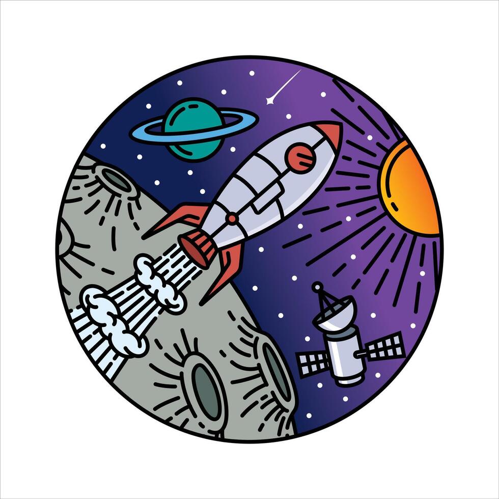 Natural scenery space in the frame illustration vector