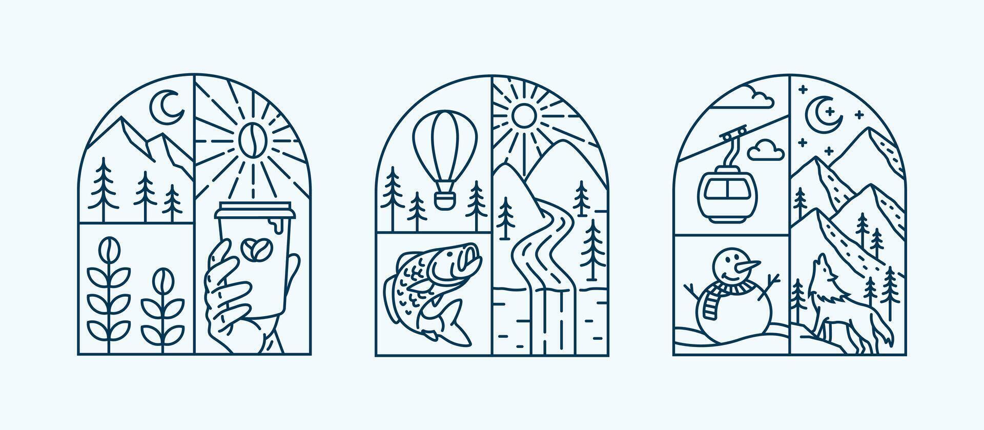 Natural view form the window vector