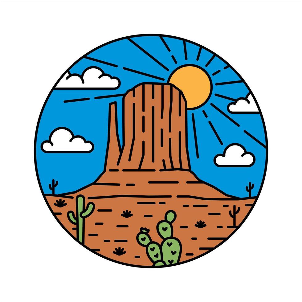Natural desert illustration vector