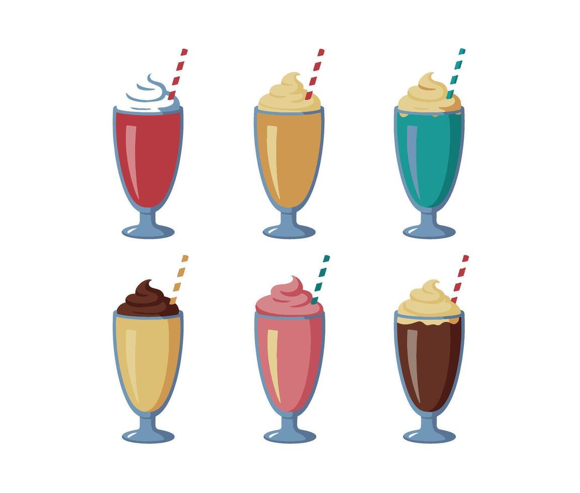 Fresh Colorful Drinks and Cold Tasty Juice for Hot Weather vector